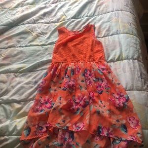 Peach Floral Dress